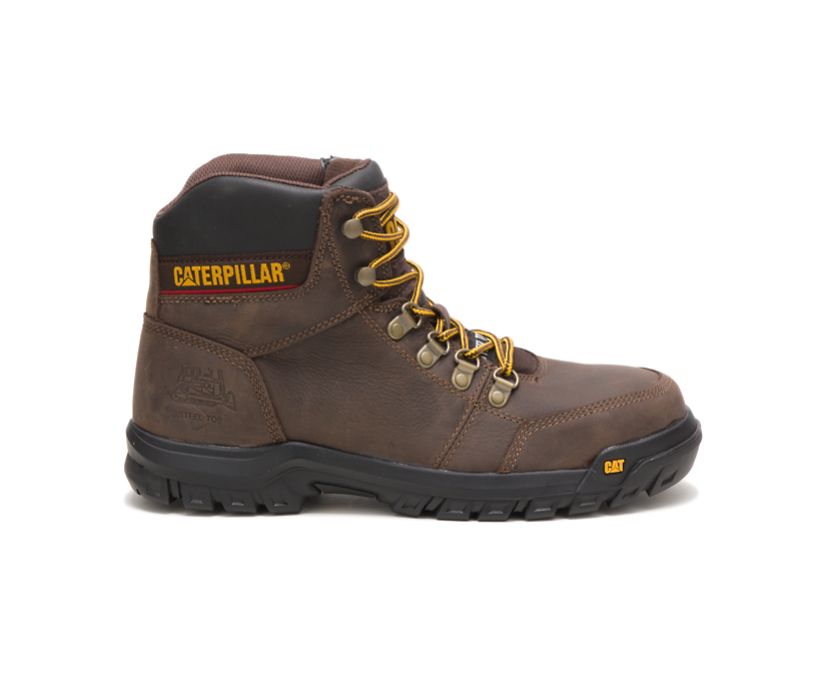 Caterpillar Outline Steel Toe - Sicherheitsstiefel Herren DunkelBraun - Schweiz BSPO-04829